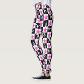 SCHWARZ UND PINK SUPER STAR GYMNASTICS LEGGINGS (Links)