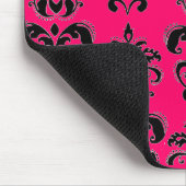SCHWARZ- UND PINKDAMASK, FichSIE Mousepad (Ecke)
