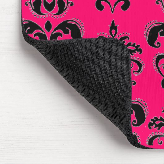 SCHWARZ- UND PINKDAMASK, FichSIE Mousepad (Ecke)