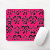 SCHWARZ- UND PINKDAMASK, FichSIE Mousepad (Mit Mouse)
