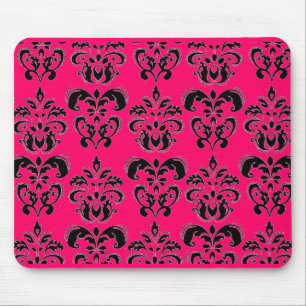 SCHWARZ- UND PINKDAMASK, FichSIE Mousepad