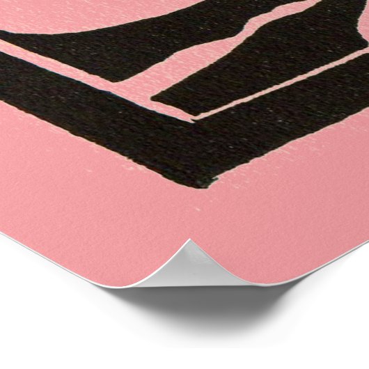 SCHWARZ- UND PINKKOPF POSTER (Ecke)