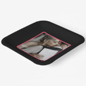 Schwarz und Rosa anpassbar Pappteller (Gewinkelt)