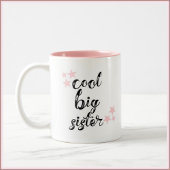 Schwarz und Rosa Cool Big Sister Zweifarbige Tasse
