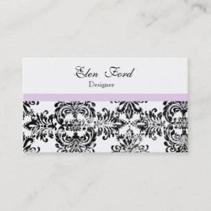 Schwarz-und Rosa-elegante Visitenkarten Visitenkarte