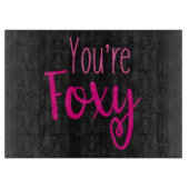 Schwarz und Rosa Foxy Schneidebrett (Vorderseite)