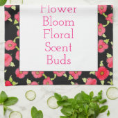 Schwarz und Rosa Geschirrtuch (Gefaltet)