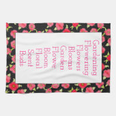 Schwarz und Rosa Geschirrtuch (Horizontal)