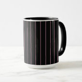 schwarz und rosa gestreift tasse (VorderseiteRechts)
