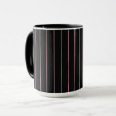 schwarz und rosa gestreift tasse (Vorderseite Links)