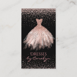 Schwarz-und Rosa-Glittery Näherin-Visitenkarte Visitenkarte