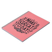 Schwarz und Rosa machen das Notebook zu einem groß Notizblock (Linke Seite)