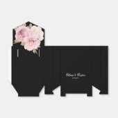 Schwarz und Rosa Rosen Chic Wedding Geschenkschachtel (Ungefaltet)