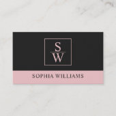 Schwarz und Rosa Visitenkarte (Vorderseite)