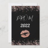 Schwarz und Rose Gold 30. Einladung (Vorderseite)