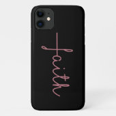 Schwarz und Rose Gold Cross Faith Case-Mate iPhone Hülle (Rückseite)