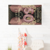 Schwarz und Rose Gold Glitzer 50. Geburtstag Banner (Insitu)