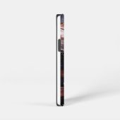 Schwarz und Rose Gold Hintergrund Personalisiertes iPhone Hülle (Rechte Seite)