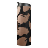 Schwarz und Rosen Gold Abstrakte Brush Thermosbecher (Nach rechts gedreht)