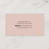 Schwarz- und Rosengoldfolien-Geschäftskarte Visitenkarte (Rückseite)