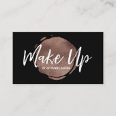 Schwarz- und Rosengoldfolien-Geschäftskarte Visitenkarte (Vorderseite)