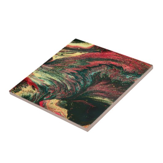 Schwarz und Rot Abstrakt Fliese (Seite)