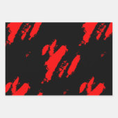 Schwarz und Rot Abstrakt Geschenkpapier Set (Vorderseite)