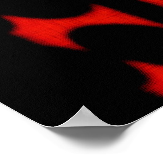 Schwarz und Rot Abstrakt Poster (Ecke)
