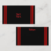 Schwarz und rot Anpassbar Visitenkarte (Vorne/Hinten)