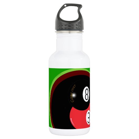 SCHWARZ UND ROT BALL EDELSTAHLFLASCHE (Vorderseite)