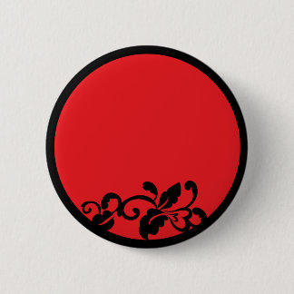 schwarz und Rot blühen Sie Button