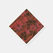Schwarz und rot blumengeschmückt. serviette (Ecke)