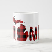 Schwarz und Rot Buffalo Kariert | Lumberjack Michi Jumbo-Tasse (Vorderseite)