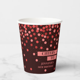 Schwarz und Rot-Confetti jubeln sich, Aufnahmen zu Pappbecher