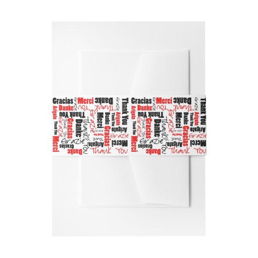 Schwarz und Rot danke, Wolke abzufassen Einladungsbanderole (Vorderseite Beispiel)