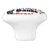 Schwarz und Rot danke, Wolke abzufassen Keramikknauf (Seitenansicht)