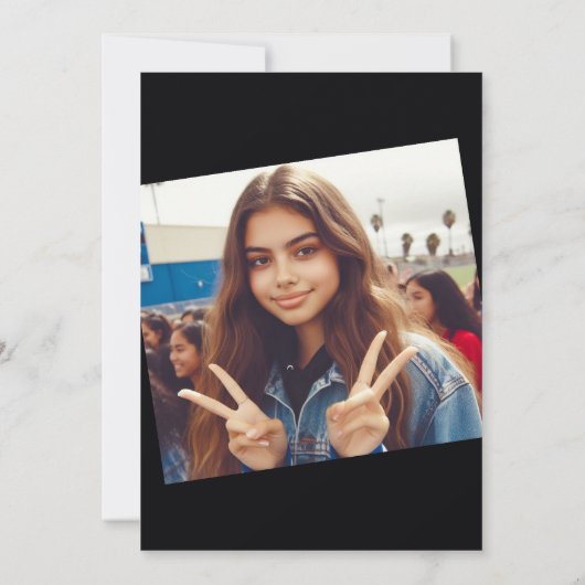 Schwarz und Rot Einladung (Rückseite)