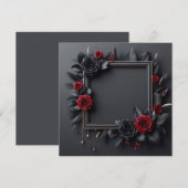 Schwarz und Rot Einladung (Vorne/Hinten)