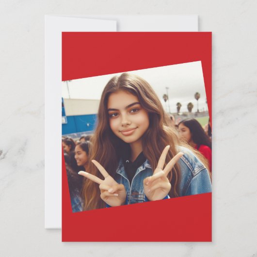 Schwarz und Rot Einladung (Rückseite)