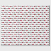 Schwarz und Rot erschüttert tief im Herzen Geschenkpapier (Flach)