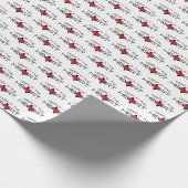 Schwarz und Rot erschüttert tief im Herzen Geschenkpapier (Ecke)