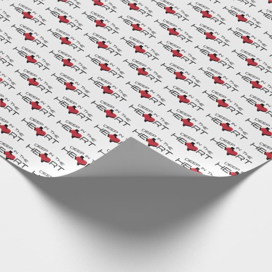 Schwarz und Rot erschüttert tief im Herzen Geschenkpapier (Ecke)