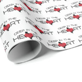 Schwarz und Rot erschüttert tief im Herzen Geschenkpapier (Rolleneckpunkt)