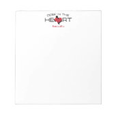 Schwarz und Rot erschüttert tief im Herzen Notizblock (Vorderseite)