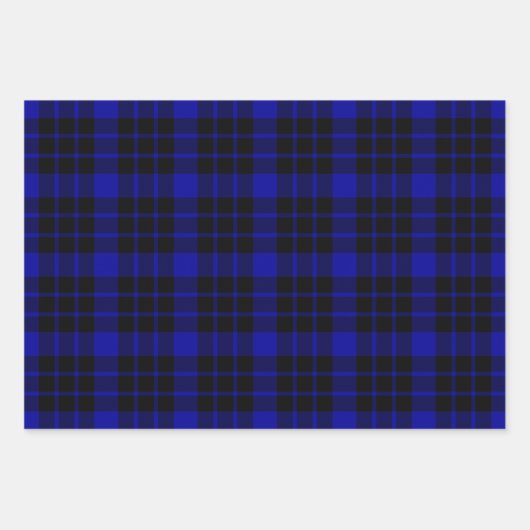 Schwarz und Rot, Grün und Blau Kariert Geschenkpapier Set (Vorderseite 3)