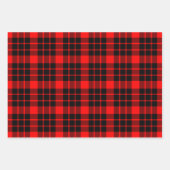 Schwarz und Rot, Grün und Blau Kariert Geschenkpapier Set (Vorderseite)