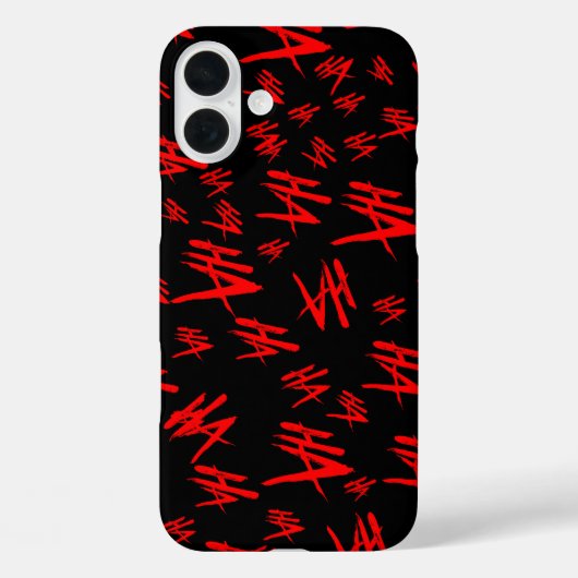 Schwarz und Rot Ha Ha Case-Mate iPhone Hülle (Rückseite)