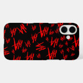 Schwarz und Rot Ha Ha Case-Mate iPhone Hülle (Rückseite (Horizontal))