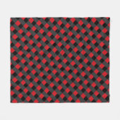 Schwarz und Rot Karo Fleece Blanket (Vorderseite (Horizontal))