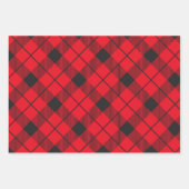 Schwarz und Rot Lumberjack Bestes Papa je Set Geschenkpapier Set (Vorderseite 3)